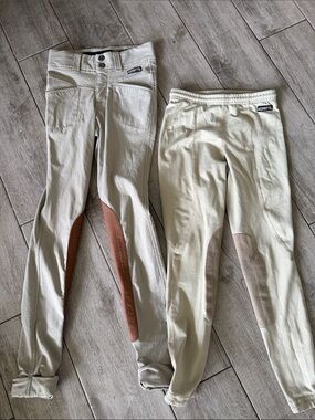 Kerrits Cream Riding Breeches for Young Equestrians 🐎 Pair of Two